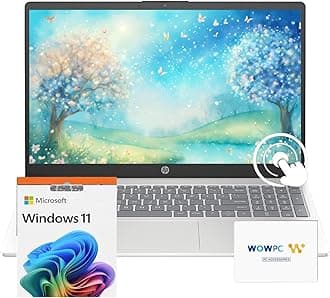 HP 2025 Pavilion 15.6" FHD Touchscreen Laptop Computer, 10-Core Intel Core 5 120U, 32GB RAM, 1TB SSD, Fast Wi-Fi 6, Long Battery Life, w/WOWPC Recovery USB, Windows 11 with Microsoft Office