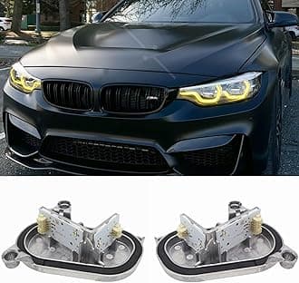 Yellow DRL Modules For 2018-2020 B-MW F80 M3 F32 F82 M4 F36 LCI 425d 430d 430dX 430i 430iX 435dX 440i 440iX Adaptive Headlight, Angel Eye, 63117493229, 63117493230 (Yellow)