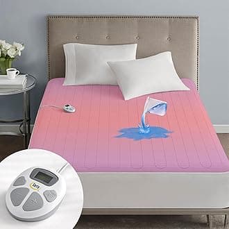 SertaWaterproof Heated Mattress Pad - Electric Bed Warmer with 10 Heat Settings, Auto Shut Off Timer, ETL Certified Electric Mattress Pad, Elastic Deep Pocket, Machine Washable, White Twin