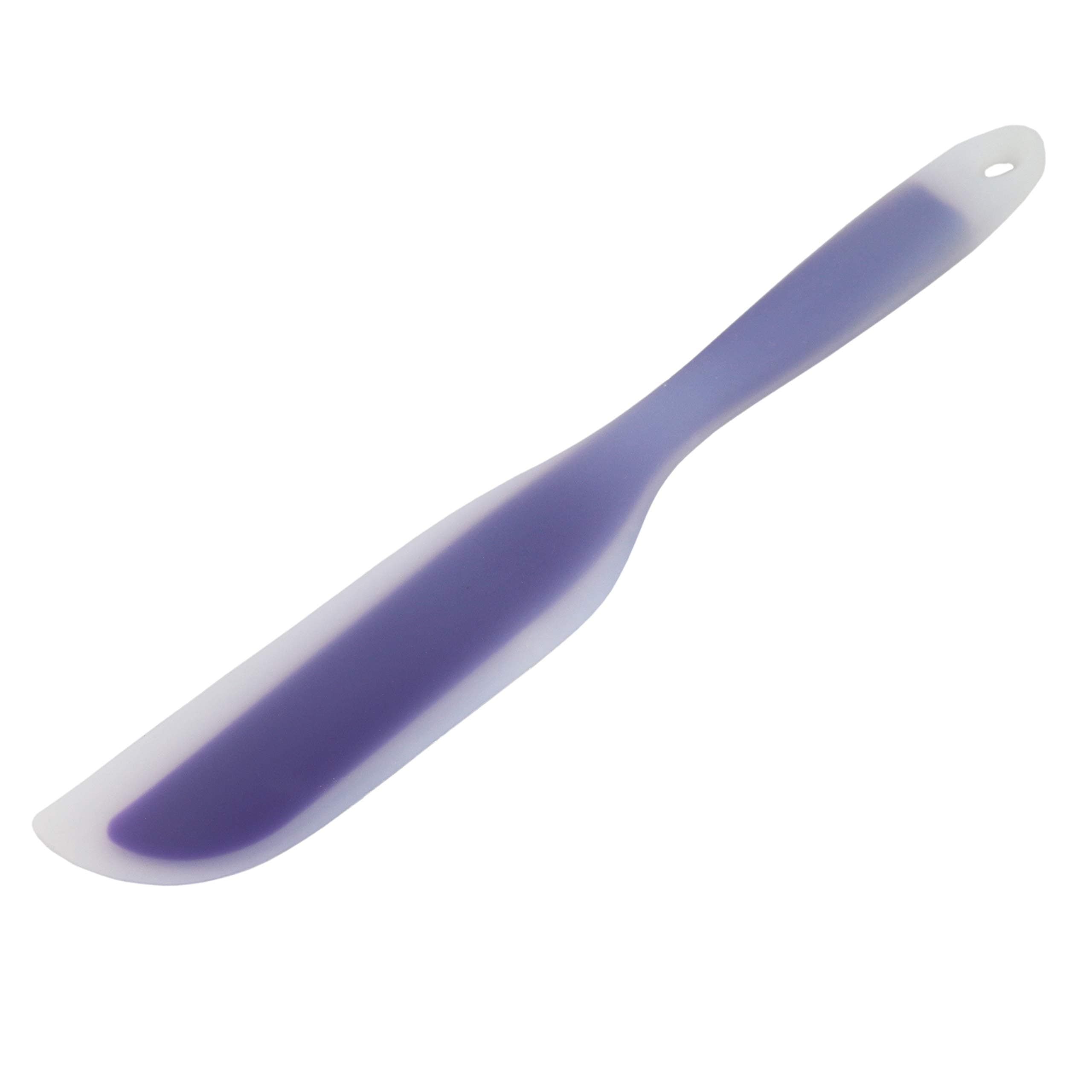 Nonstick Silicone Knife Shaped Flexible Kitchen Spatula Scraper Turner,Kitchen Cooking Utensils With Nylon Core (Purple)