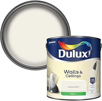 DuluxSilk Emulsion Paint For Walls And Ceilings - Jasmine White 2.5 Litres