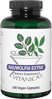 Vitanica Rauwolfia Extra, Cardiovascular Support Supplement, Vegan, 180 Capsules