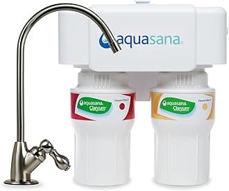 2-Stage Under Sink Water Filter System with Brushed Nickel Faucet