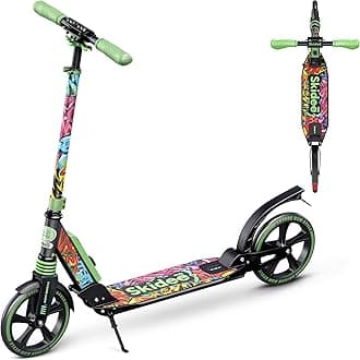 Scooter for Kids Ages 6-12 - Scooters for Teens 12 Years and Up - Adult Scooter with Anti-Shock Suspension - Scooter for Kids 8 Years and Up with 4 Adjustment Levels Handlebar Up to 41 Inches High