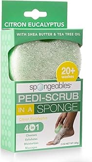 Spongeables Pedi Scrub Foot Exfoliating 20+ Wash Sponge