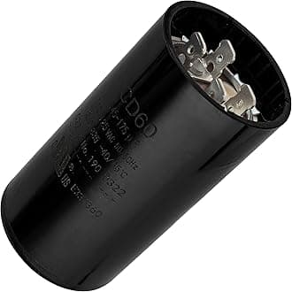 BlueStars Ultra Durable 145-175 uf MFD 50/60 Hz 110-125 VAC Volts Round Start Capacitor - Universal Fit for AC Condenser Fan and Electric Motor Applications - Pack of 1