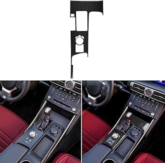 Car Center Console Gear Shift Panel Cover Decal Compatible with Lexus ​IS250 2014 2015 / IS200t 2016 2017 / IS300 2016-2020 / IS350 2014-2020 Carbon Fiber Interior Trim Accessories Black - A