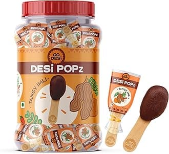 GO DESi Popz Imli Pop, Tamarind & Jaggery Candy, 100 Pieces, Tangy Imli, Imli Candy