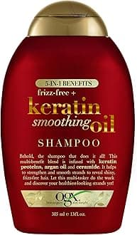 OGX 5-in-1 Benefits, Frizz-Free + Keratin Smoothing Oil Shampoo