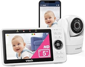 vtech Smart WiFi Baby Monitor VM901,5in 720p Display, 1080p Camera, HD NightVision, Fully Remote Pan Tilt Zoom, 2-Way Talk, free Smart Phone App