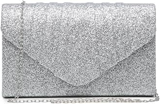 Dasein Women's Evening Bag Pleated Envelope Clutch Handbag Wedding Party Bridal Purse