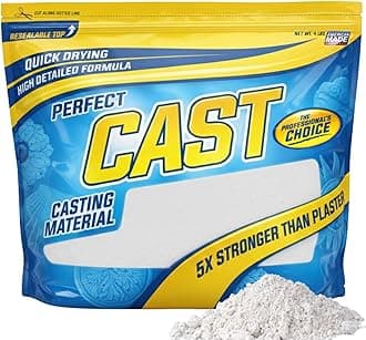 Perfect Cast Mold Casting Powder, Fast-Curing, Non-Toxic, Water-Based Material for DIY Sculptures, Jewelry, Crafts & Models, USA Made, 4 lb Bag