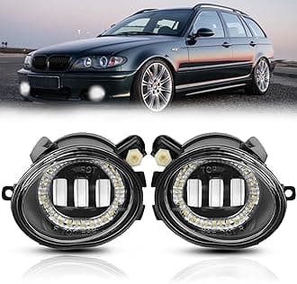 LED Fog Lights for 2000-2006 BMW (E46 M3 E39 M5) / 3 Series (320i 323i 325i 325xi 330i 330xi Sedan w/Sport Package, 325i 325xi Wagon w/Sport Package), 1 Pair Fog Lamps (LED Bulb)