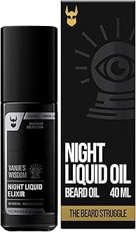 The Beard Struggle Night Liquid Elixir Beard Oil - Platinum Collection - Vanir's Wisdom (1.35 Fl oz) - Beard Oil for Men - Natural Blend for Softens, Moisturizing, & Healthier Beard Growth