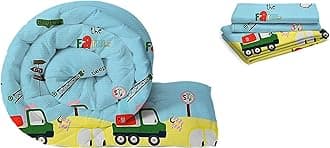 Filymore Cute car 3-Piece Kids Bedding Set – Single Bed Comforter, Matching Bedsheet & Pillow Cover – Soft (SkyBlue and Leamon) Design for Children’s Room(90X60) inch