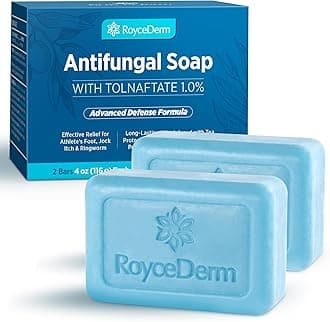 Roycederm Antifungal Tea Tree Oil Soap: Extra Strength Medicated Bar Soap Skin Fungus Treatment for Athlete’s Foot, Jock Itch & Ringworm - Deep Cleansing