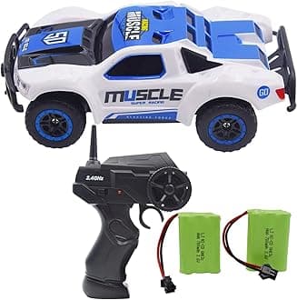Blomiky 9 MPH High Speed Race RC Car 4WD 1:43 Scale 2.4G 4WD Electric Remote Control Car Vehicle D143 Blue White