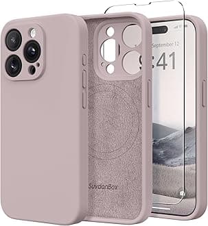 Magnetic for iPhone 14 Pro Case, Compatible with MagSafe, [Full Camera Protection][Screen Protector] Silicone Shockproof Protective Phone Case for iPhone 14 Pro 6.1", Hazel