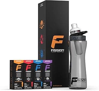 Cirkul 22oz. Plastic Water Bottle Starter Kit with Black Lid, 4 Energy Drink Mix Flavor Cartridges, Zero Calories and No Sugar (Florida Man, Send It, Blue Magic, Nocturnal)