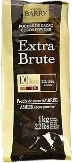 Cacao Barry Cocoa Powder 100% Cocoa Extra Brute, 2.2 lb (Pack of 2)