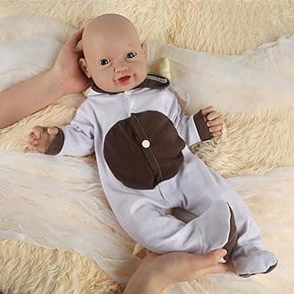 Vollence 16 inch Full Silicone Baby Doll Girl Mouth Open Anatomically Correct Toys for Kids Toddlers Child Children Birthday Chirstmas Gifts