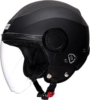 STUDDS Urban Open Face Helmet (Black, small)