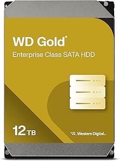 Western Digital 12TB WD Gold Enterprise Class Internal Hard Drive - 7200 RPM Class, SATA 6 Gb/s, 512 MB Cache, 3.5" - WD122KRYZ