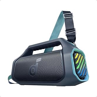 soundcore Boom 2 Plus by Anker, Outdoor Speaker, 140W, 2+2 Channel, BassUp 2.0, 20H Playtime, Fast Charge, IPX7 Waterproof, RGB Lights,Bluetooth 5.3, Portable for Outdoors [Renewed]