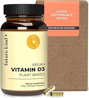 - Future Kind Vitamin D3 2500 IU for Bone and Muscle Function, Vitamin D Vegan Supplement from Plant Lichen, Non-GMO, Sugar Free, Pure Vitamin D3, Promotes Natural Resilience, 30 Capsules