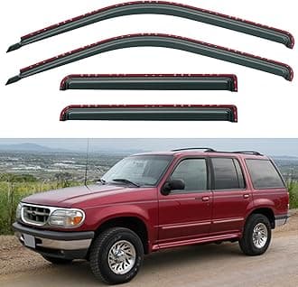 in-Channel Window Visors Rain Guards Shield for 1991-2001 Ford Explorer, Window Wind Deflectors Vent Shades for 2001-2005 Ford Explorer Sport Trac