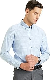 Symbol Premium Men's Stylish Checkered Casual Shirt - Regular Fit | Full Sleeve | Pure Cotton | Smart Casual Wear (Available in Plus Sizes)