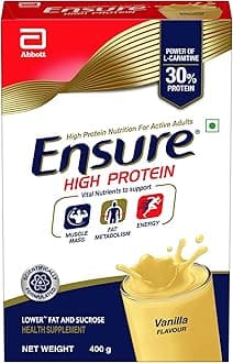 Ensure High Protein Drink for Physically Active Adults - Vanilla 400g, Red