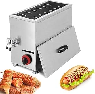 Corn Dog Fryer 21L Commercial Cheese Hot Dog Sticks Maker Machine Cheese Hot Dogs Sticks Frying Machine for Restaurant, Store, Home