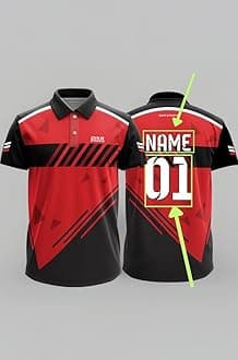 Custom Sports Cricket Jersey Customise t-Shirt for Men Personalised Name | 2 Year to 5XL