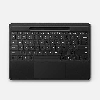 Surface Pro Flex Keyboard With Pen Storage Alcantara Keyboard for Surface Pro 8/9/11th Edition, Windows 11 Copilot+ PC, Black