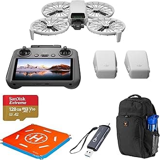 Flip Drone Fly More Combo with RC 2 Remote Controller, 3 Batteries for 93-Min Flight Time + Backpack + SD Card + Landing Pad, Card Reader