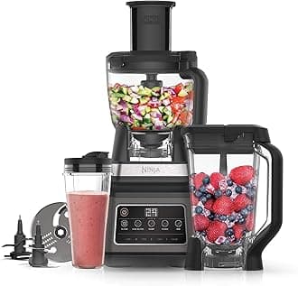 3-in-1 Food Processor and Blender with Auto-iQ [BN800UK] 1200W, 1.8 L Bowl, 2.1L Jug, 0.7 L Cup, Black/Silver
