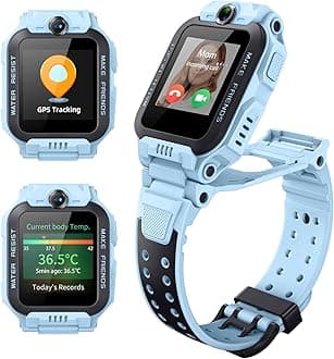 imoo Watch Phone Z7 Kids Smart Watch - Long-lasting HD Video & Phone Call, GPS Tracker & 14 Days History, 4 Multisport Modes & IPX8 Water-resistant (Blue)