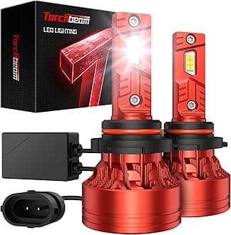 9006/HB4 Led Bulbs, 2025 Upgraded 65W 60000LM Fog Lighting Bulb with Fan, 6500K Cool White IP68 Waterproof,Pack of 2