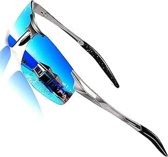 Driving HD Polarized UV400 Protection Ultra light Al-Mg Golf Fishing Outdoor Sunglasses