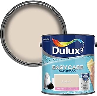 Dulux Easycare Bathroom Soft Sheen Emulsion Paint for Walls and Ceilings - Natural Hessian 2.5 litres