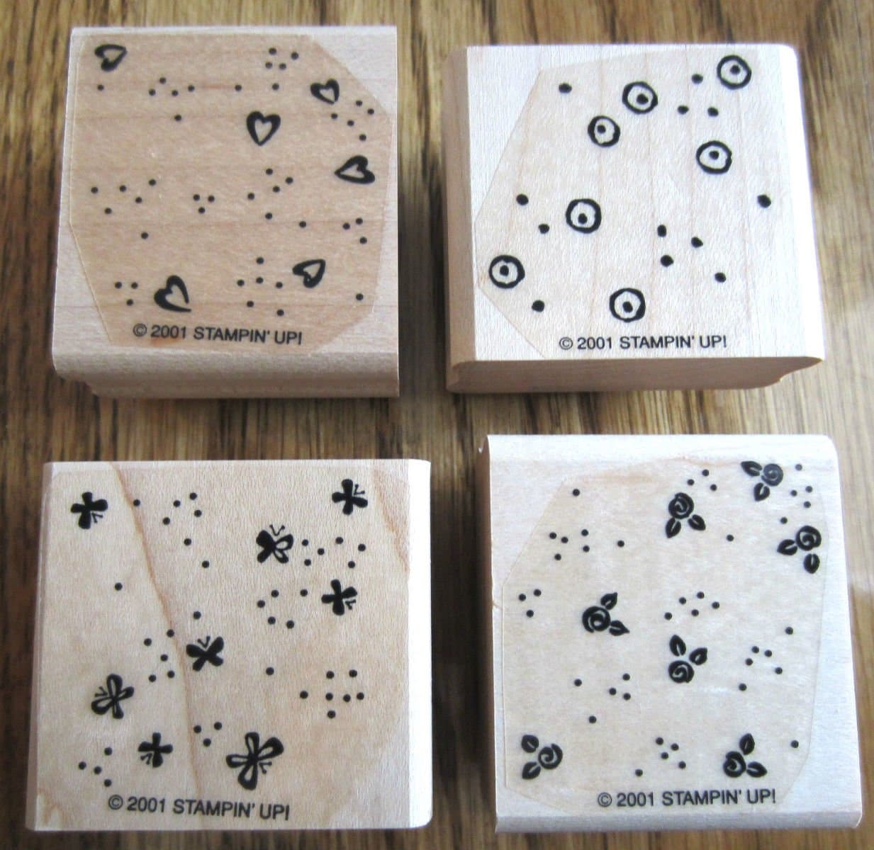 Stampin' Up! Beyond the Basic Mounted Wood Stamps - Retired 2001