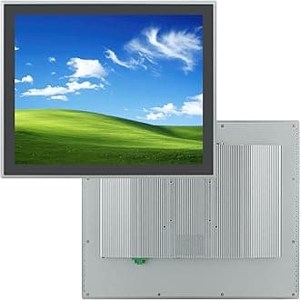 19 inch Capacitive Multi-Touchscreen Industrial Embedded Win-10 PC Monitor, IP65 Screen with 10 Points Touch Display, i5+RAM 8G+256G SSD, Integrated Phoenix2pin, HD-MI-Out & USB Ports