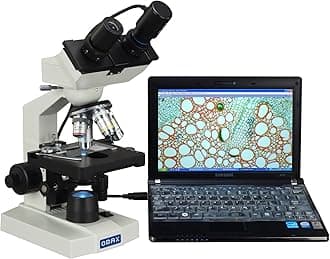OMAX - XM82ESC02 40X-2000X Digital Lab LED Binocular Compound Microscope with Double Layer Mechanical Stage and USB Digital Camera