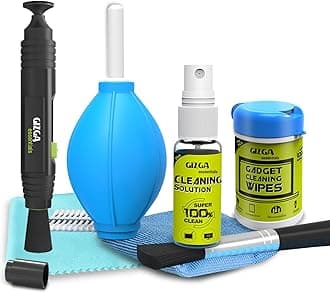 GIZGA ESSENTIALS Professional Lens Pen Cleaning Pro System + 6-in-1 Cleaning Kit + Professional Wipes for Cameras and Sensitive Electronics (Combo 104)