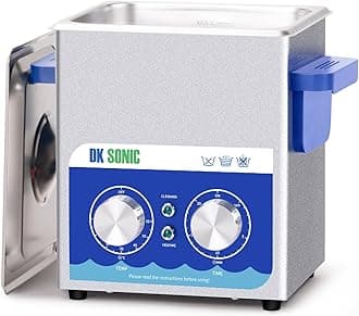 Ultrasonic Cleaner,2L 60W Ultrasonic Jewelry Cleaner with Heater& Mechanical Timer,Sonic Cleaner for Cleaning Jewelry,Eyeglasses,Coins(Include Basket)