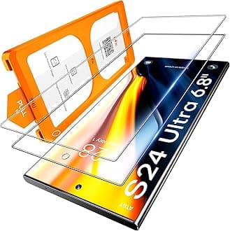 LϟK 3 in 1 for Samsung Galaxy S24 Ultra Screen Protector, 2 Pack HD Tempered Glass Film + 1 Dust Free Installation Tool, No Bubbles Samsung S24 Ultra Screen Protector