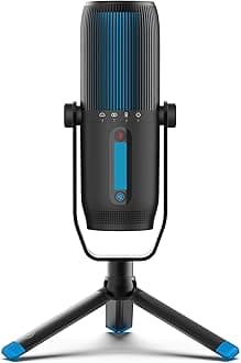 JLab Talk Pro USB Microphone, USB-C Output, Cardioid, Omnidirectional, Stereo, Bidirectional, 192k Sample Rate, 20Hz-20kHz Frequency Response, Volume, Gain Control, Quick Mute, Plug & Play