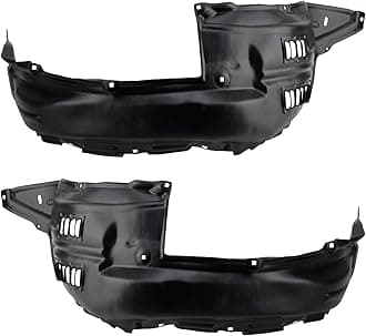 TRQ Front Driver and Passenger Side Inner Fender Liner Set Compatible with 2014-2021 Toyota 4Runner with 17 Inch Wheels