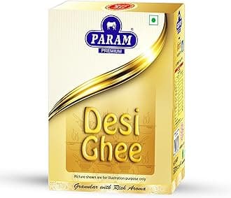 Param Desi Ghee 500ML (Pack of 1) | Pure Traditional Indian Ghee with Rich Aroma & Granular Texture | Gas Chromatography Tested | Boosts Digestion & Immunity